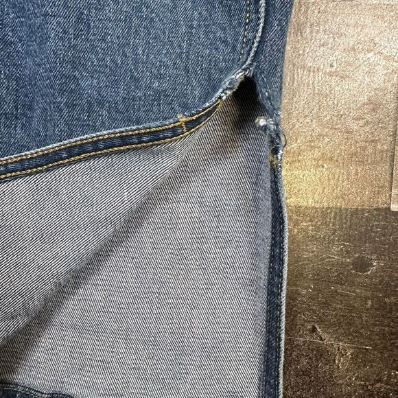 Everlane Women’s Size 28 Slit High Waist Bootcut Jeans Blue Dark Wash Denim - Picture 3 of 14